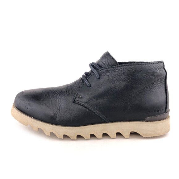 Sorel Kezar Chukka WP Black Leather Ankle Boots 7 - Picture 1 of 14